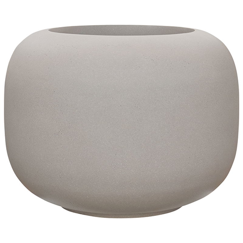 DOLIUM grote bloempot bloembak voor buiten beige grijs 60cm breed