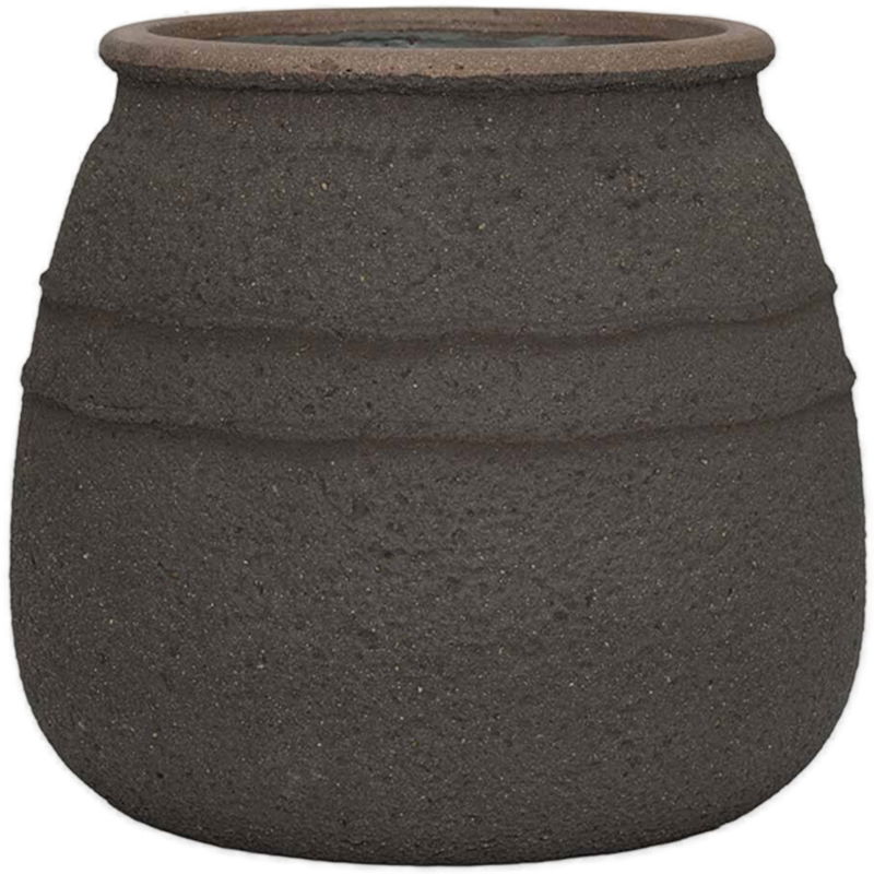 OLIVOO bruin grijze bloempot plantenbak kruik groot design 52cm breed