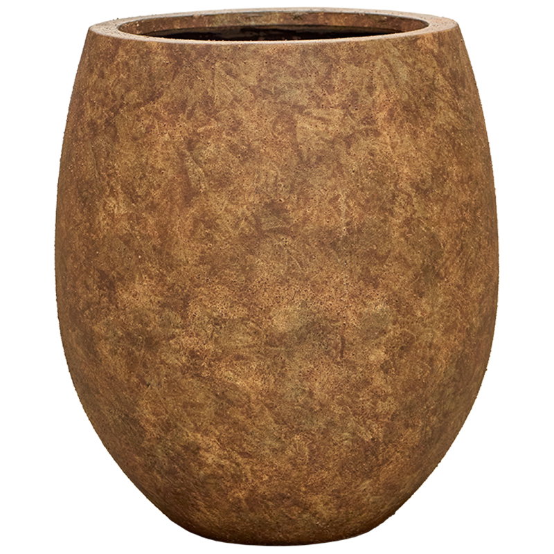 ELYS design bloempot bloembak mat bruin travertin voor buiten 57cm