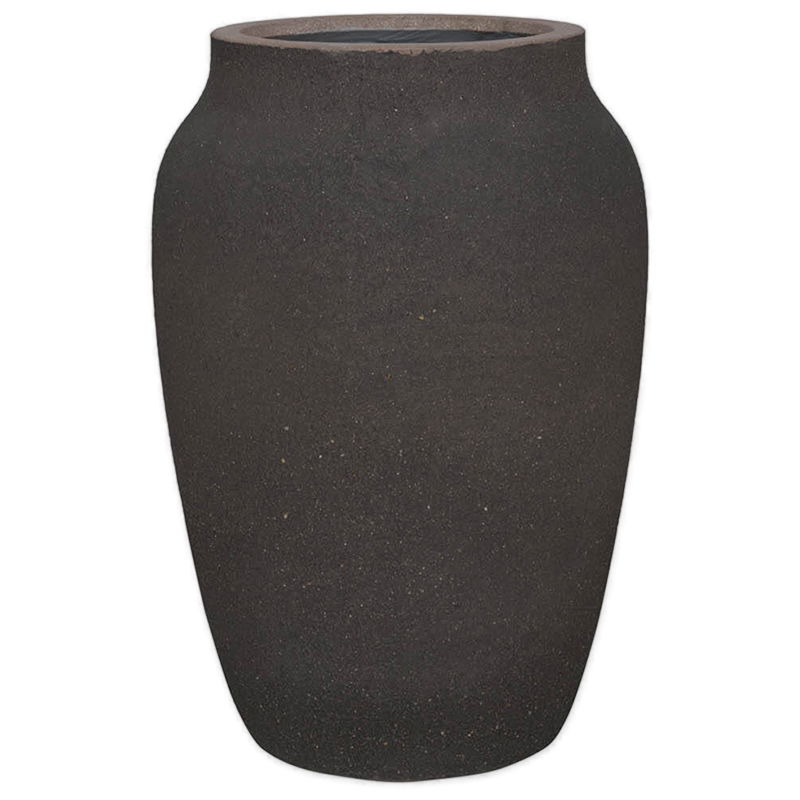 OLIVOO hoge bloempot vaas kruik voor buiten grijs bruin 74cm