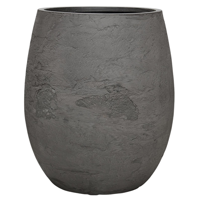 MARIN grote bloempot plantenbak grijs antraciet hoog voor buiten 75cm