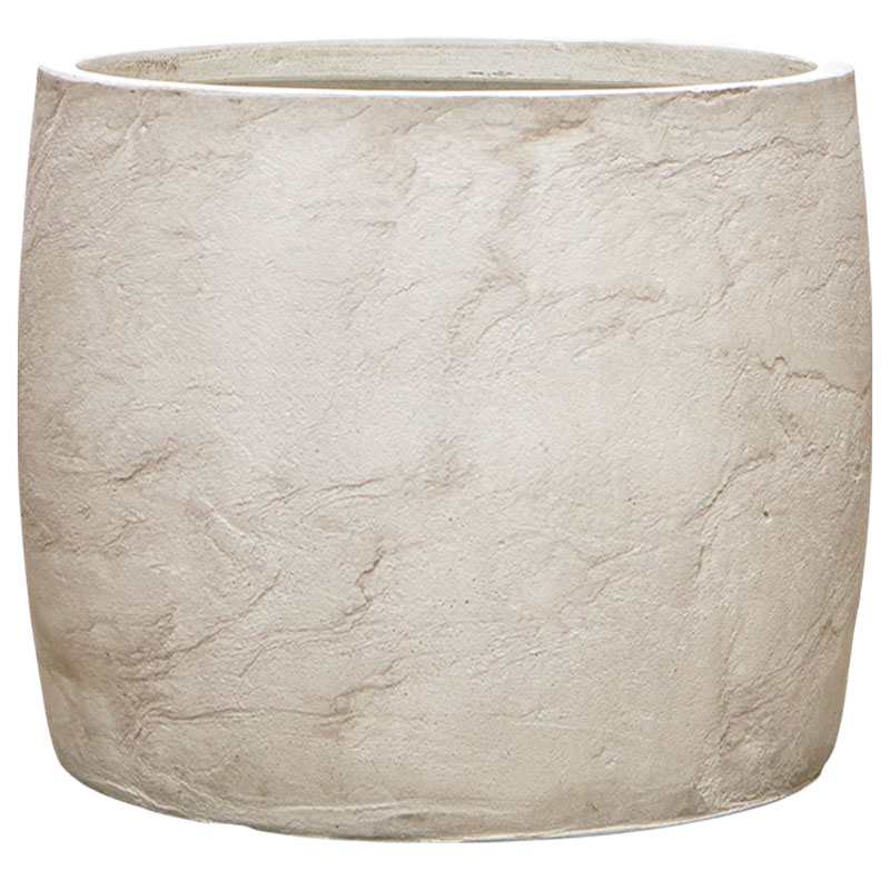 MARIN plantenbak bloembak groot design mat wit beige voor buiten 50cm breed