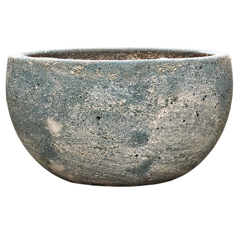 MAROO bloembakken plantenbakken set azuur blauw groen wit keramiek 40 & 52cm breed