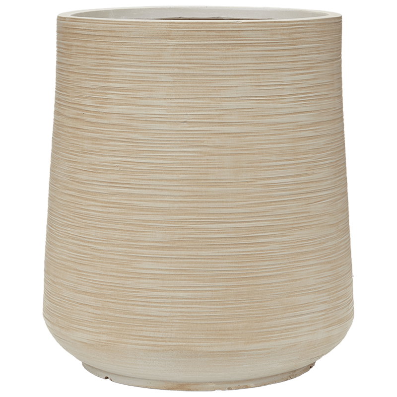SELAA beige witte design bloempotten plantenbakken set hoog en groot 38 & 55cm