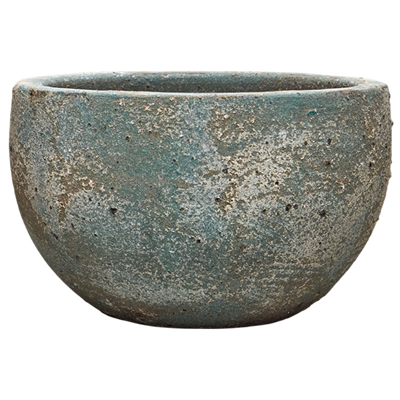 MAROO bloembakken plantenbakken set azuur blauw groen wit keramiek 40 & 52cm breed