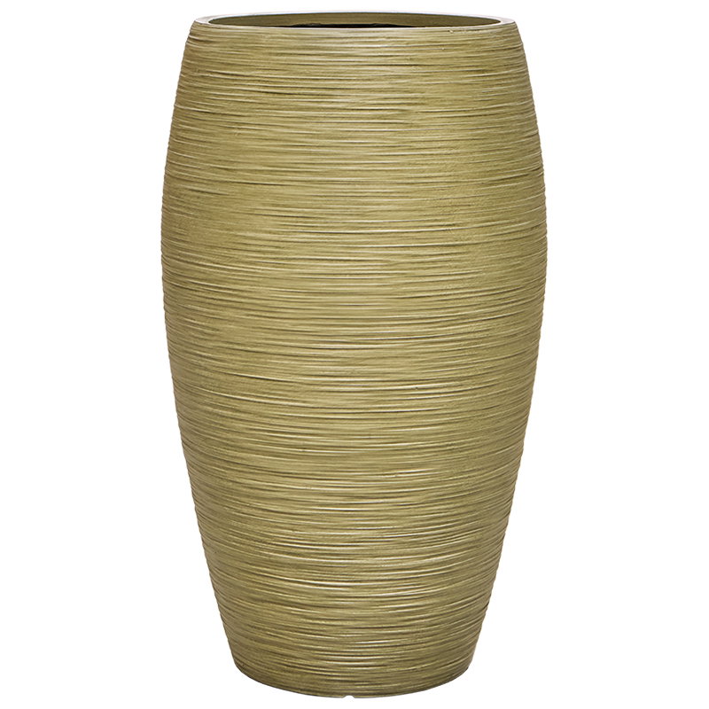 SELAA grote vaas bloempot groen hoog design voor binnen en buiten 88cm