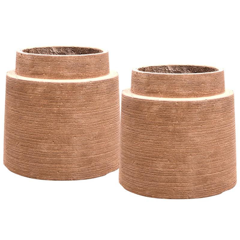 CELYA terracotta design vazen kruiken bloempotten voor buiten 38cm breed