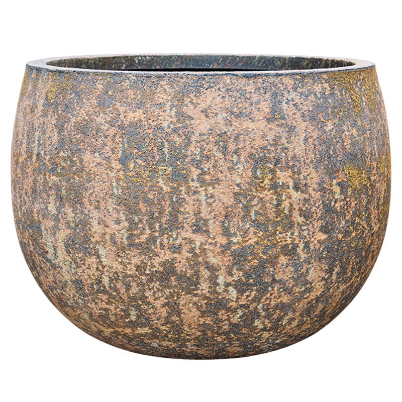 TELLUS terracotta grijze bloempot plantenpot groot design voor buiten 72cm breed