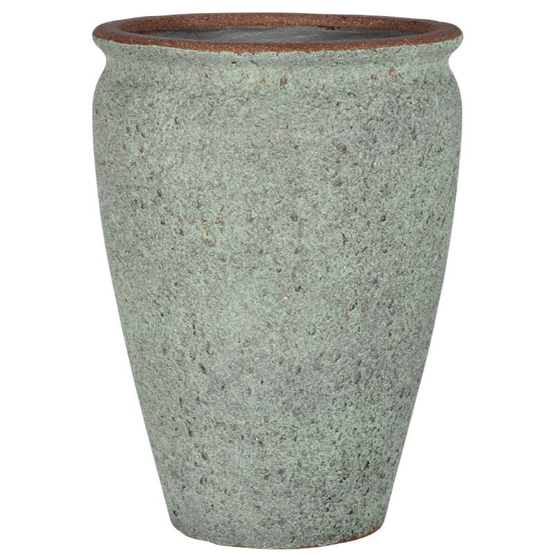 OLIVOO grote bloempot vaas kruik voor buiten Ibiza groen blauw 68cm