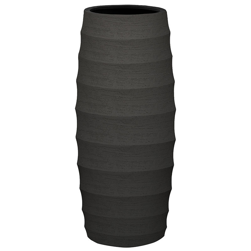 BORDO grote zwarte bloempot vaas hoog en hoog beton design voor buiten 110cm