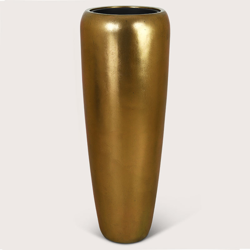 ROSII hoge brons gouden bloempot vaas hoog messing design voor binnen 97cm