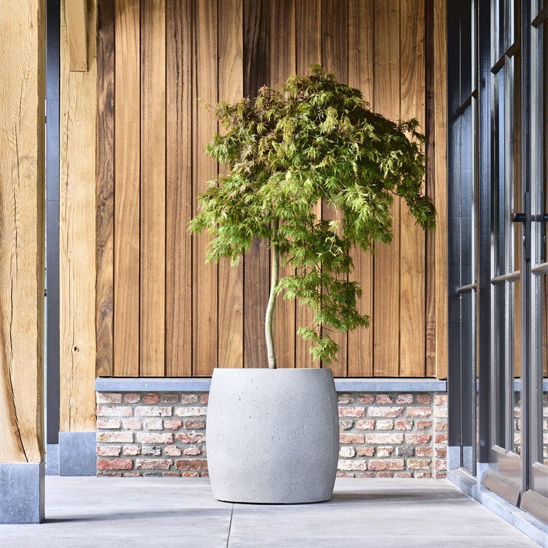 DARAA beton grijs grote bloempot plantenbak hoog voor buiten 68m