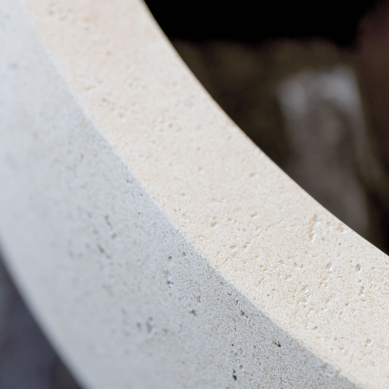 DARAA hoge bloempot vaas natuurlijk wit beton hoog design voor buiten 90cm