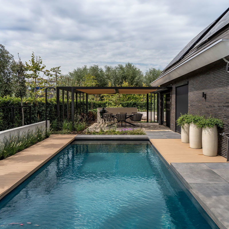 DARAA hoge bloempot vaas natuurlijk wit beton hoog design voor buiten 90cm