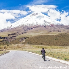 Rebecca Adventure Travel Biking to the Cotopaxi Volcano