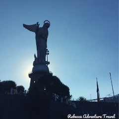 Rebecca Adventure Travel Virgin Mary Statue Quito