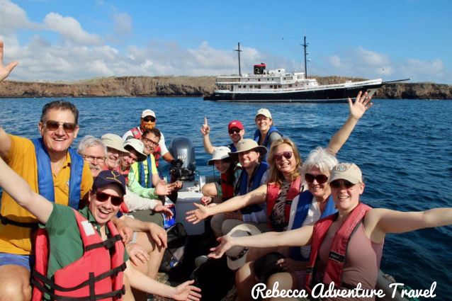 Group enjoying their trip to the Galapagos.