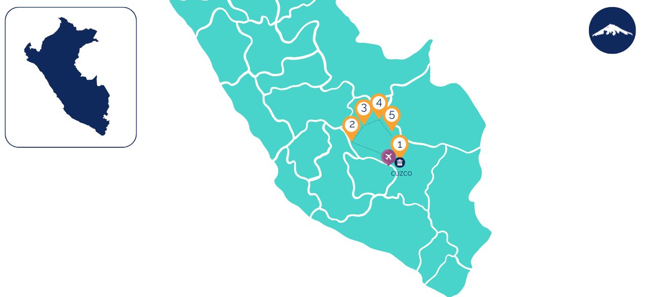 5-Day Machu Picchu, Peru Map