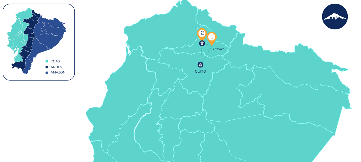 2 Day Otavalo Community Experience Map