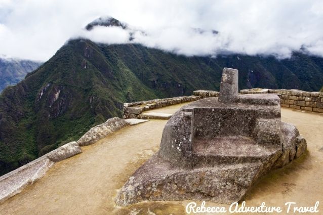 Intihuatana in Machu Picchu, Peru.