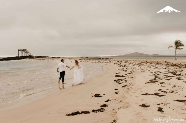 Destination wedding in the Galapagos.