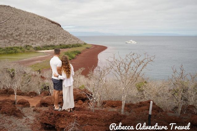 Couple at Galapagos Beach