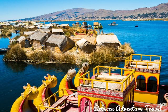 The Uros floating islands in Perú.