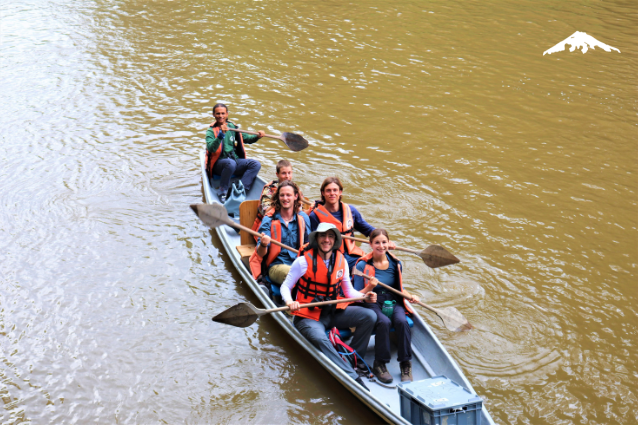 Guests enjoying kayaking in the Amazon River in Ecuador.