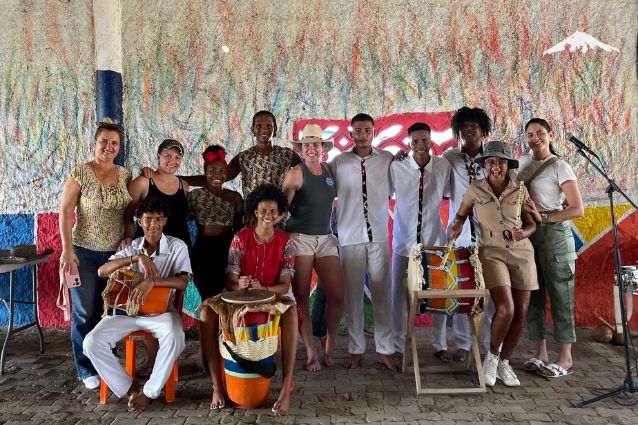 Drum show workshop in Cartagena, Colombia