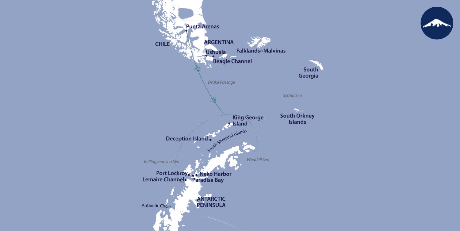 Antartic Women Expedition Map