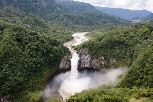View of San Rafael waterfall San Rafael Waterfall - Camping Ecuador