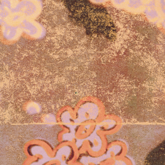 Detail van behang Les Cerisiers Sauvages uit de Soleil Levant-collectie van Élitis