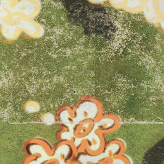 Detail van behang Les Cerisiers Sauvages uit de Soleil Levant-collectie van Élitis