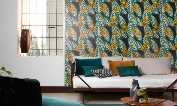 Scene van behang Alocasia uit de Flower Power-collectie van Élitis