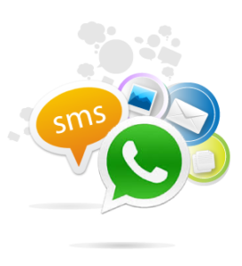 logo's sms whats app email