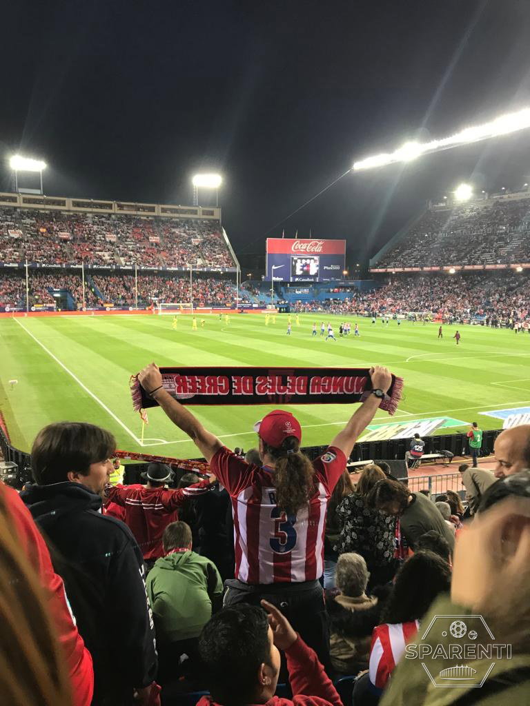 Het oude Vicente Calderon-stadion van Atletico Madrid