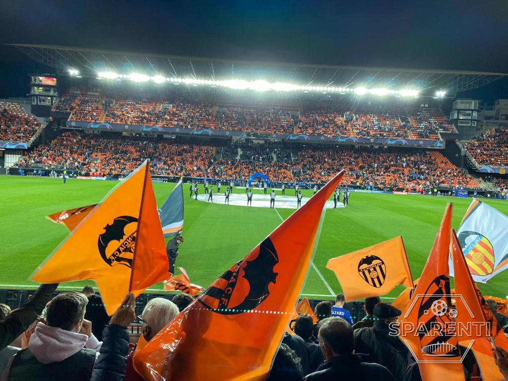 Supporters van Valencia CF in het Mestalla
