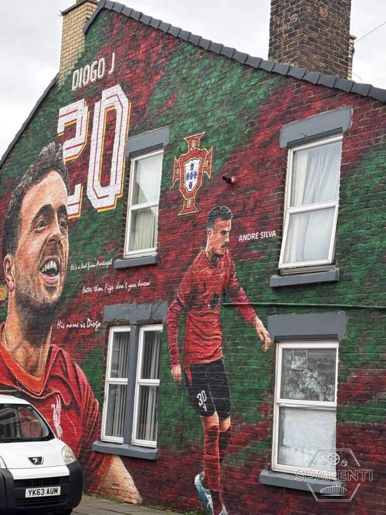 Mural van Diogo Jota en zijn broer André Silva