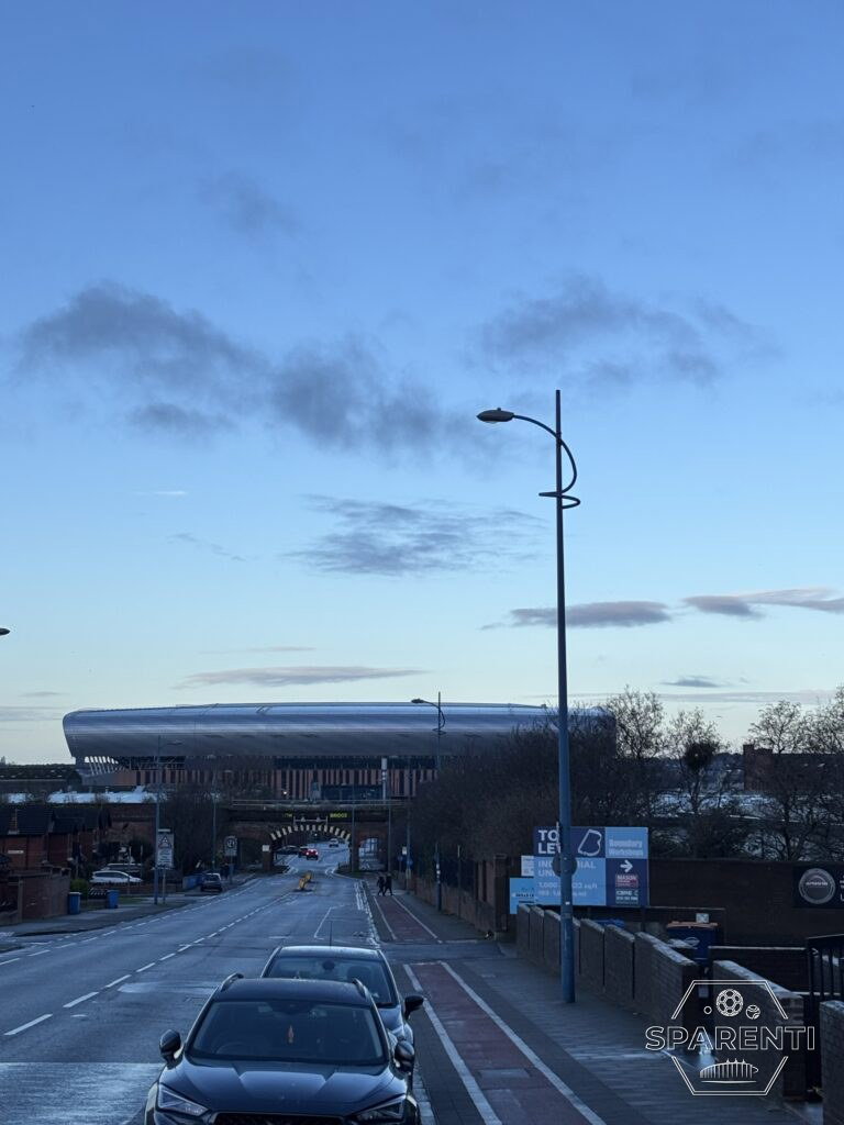 Het Hill Dickinson Stadium van Everton aan de Mersey