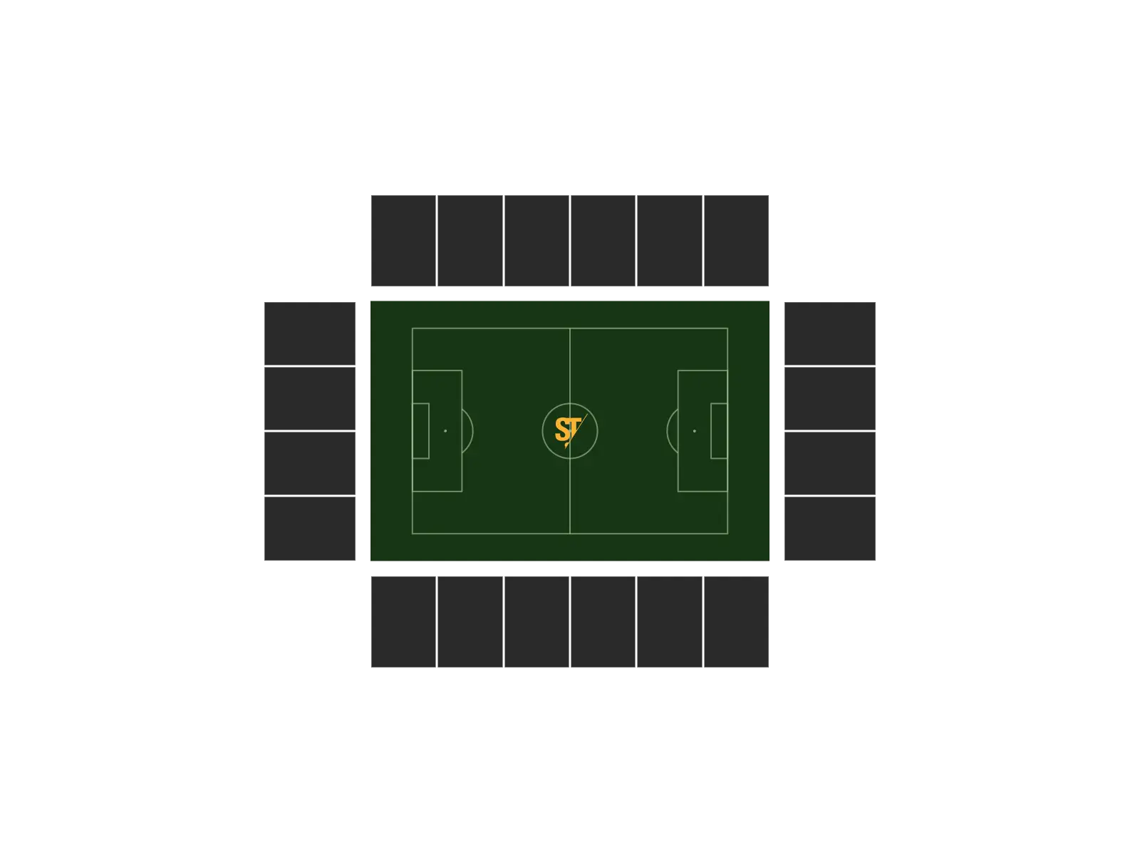 Stadionplattegrond Como - Lazio Roma