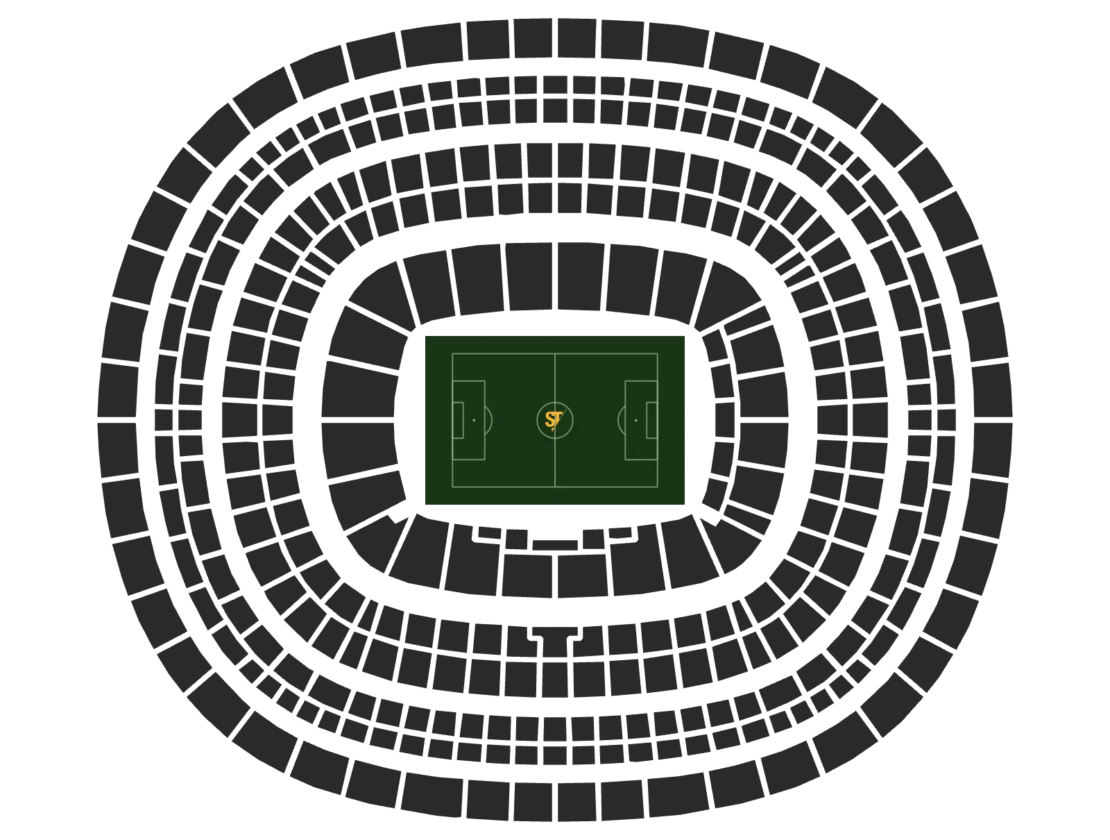 Stadionplattegrond FC Barcelona - Real Betis