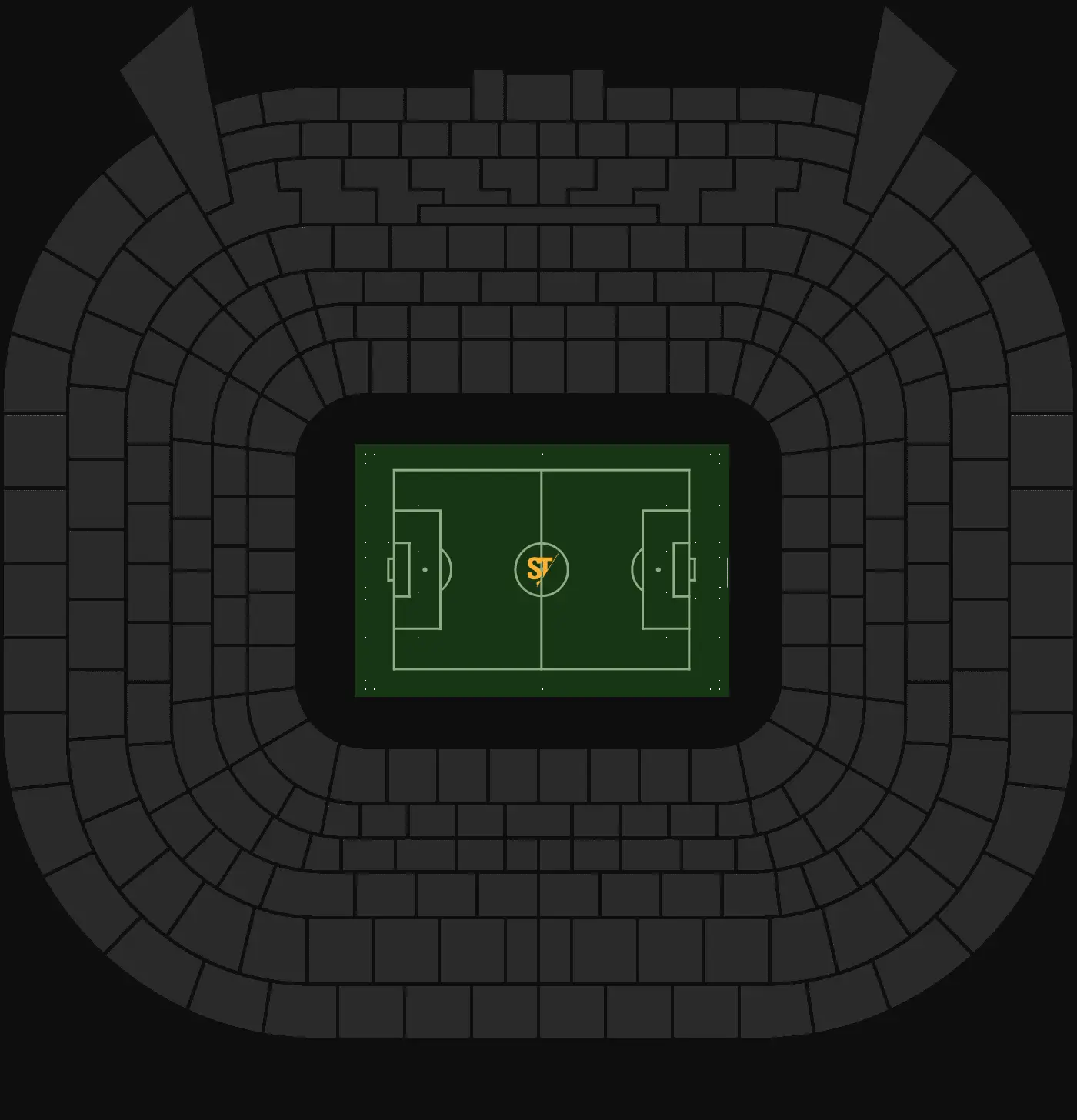 Stadionplattegrond Atletico Madrid - Valencia
