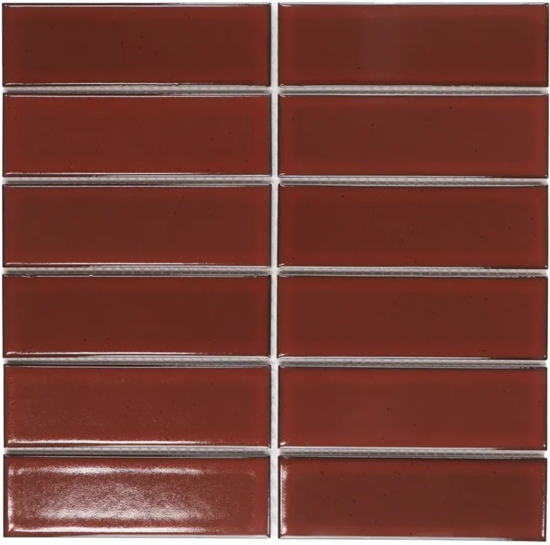 af45012 Barcelona rechthoekig diep bordeauxrood glanzend productbeeld