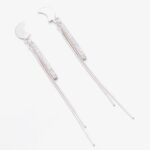 zilver oorbellen Ella, halve maan 12 cubic zirconia oorbellen dames zilver sieraden vrouw 925 Zilver