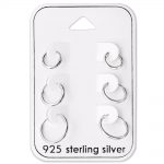 zilver set oorringen 8mm 10mm 12mm  ear hoops set  Zilverana  Sterling 925 Silver