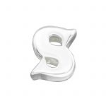 Alfabet letter S bead  Bedel  Zilverana  geschikt voor Biagi , Pandora , Trollbeads armband  925 zilver