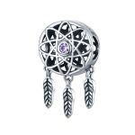 dreamcatcher zirconia bedel  dromenvanger bead  Zilverana  geschikt voor Biagi , Pandora , Trollbeads armband  925 zilver