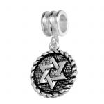 Hexagram dangle bedel  Zilverana  geschikt voor Biagi , Pandora , Trollbeads armband  925 zilver