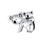 Koala met baby bead  bead  Zilverana  geschikt voor Biagi , Pandora , Trollbeads armband  925 zilver