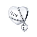 Love forever slot hart bedel  liefde bead  Zilverana  geschikt voor Biagi , Pandora , Trollbeads armband  925 zilver